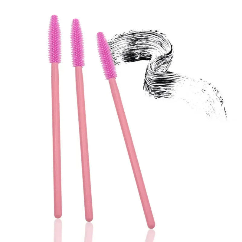 50 pcs Silicone Mascara Wands Applicator Disposable Eyelash Brushes Comb Beauty Makeup Brush For Women Eyelash Extension Tools