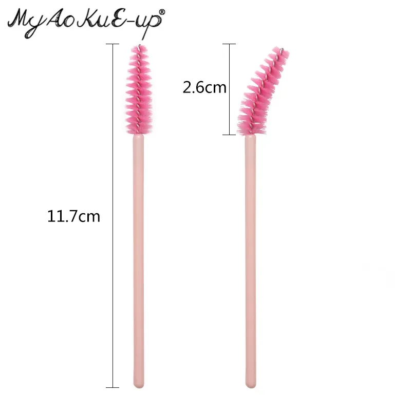 50pcs Eyelash Brushes Eyebrow Microbrush For Mascara Wand Soft Head Eyelashes Cosmetics Applicator Lash Extension Makeup Brushes — image 2