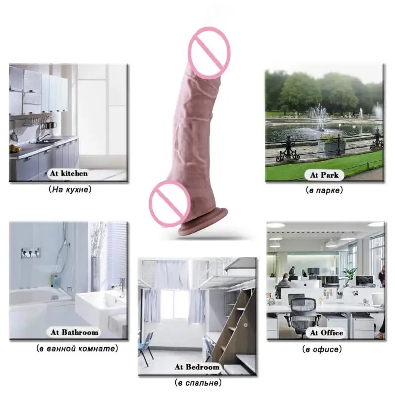 Silicone Dildos Realistic Penis Odorless Dildo Strong Suction Cup Sex Toy for Women — image 4