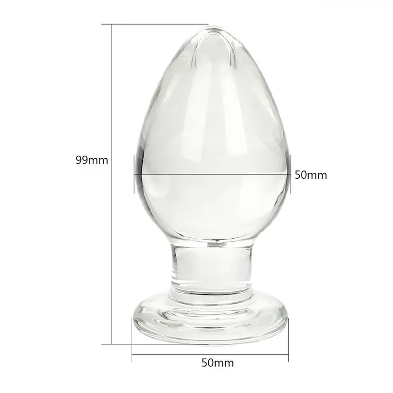 50 มม.BUTT Dilator Anal Plugสำหรับผู้หญิงช่องคลอดExpanderแก้วใหญ่DildosหญิงMasturbatorเพศของเล่นผู้ใหญ่เกมเร้าอารมณ์ผลิตภัณฑ์ — image 6