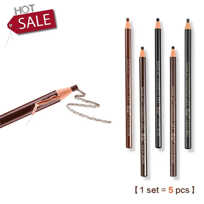 5pcs/Set Eyebrow Pencil Makeup Brown Eyebrow Enhancers Cosmetic Art Waterproof Pencil Tint Stereo Types Beauty Tools Cheap — image 4