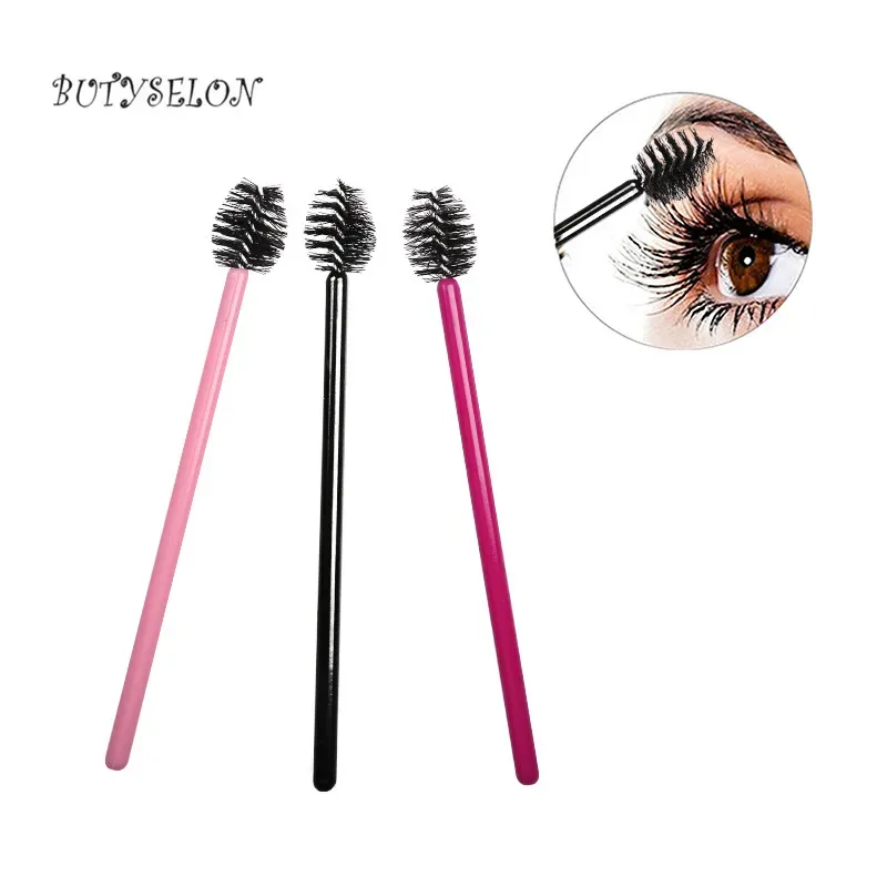 200 stk. Håndtag engangsvanddråbeform kosmetisk børste Nylon Mascara tryllestave Vipper Makeup Børster Øjenvippeforlængelse Værktøj — image 6