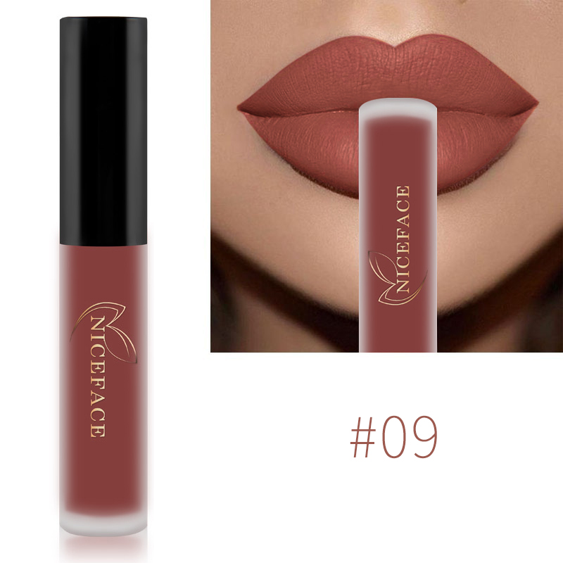 Nude Liquid ลิปสติก Waterproof Velvet Matte Lip Gloss Long Lasting Non-stick Cup Lip Tint แต่งหน้า Pigment เครื่องสำอาง — image 23