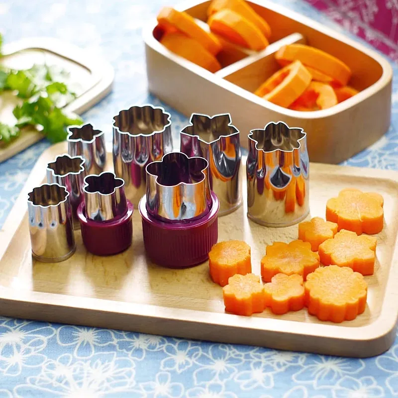 เครื่องตัดผักรูปร่าง DIY Cookie Cutters ผักผลไม้กดแม่พิมพ์ดอกไม้ตกแต่งสำหรับเด็กอาหารทำ CU0005 — image 4