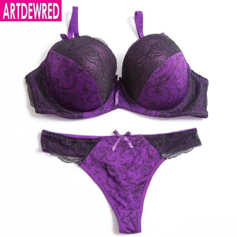 Original authentic high grade push up bra thong sets bras for women underwear bra set lace sexy lingerie panty female underwear — image 3