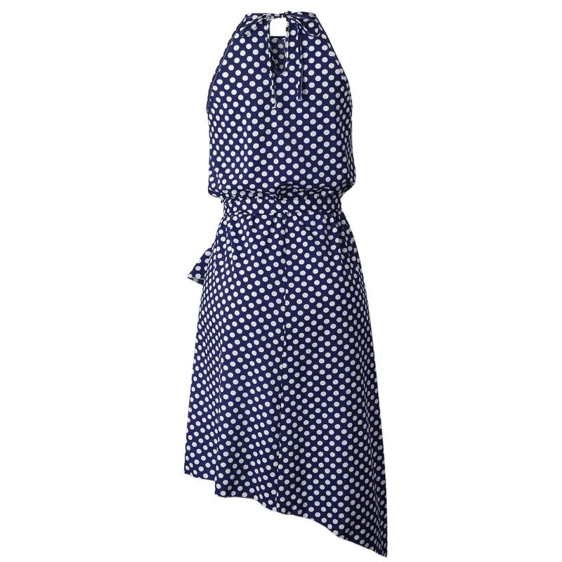 Abito estivo da donna personalizzabile Boho Abito da sera lungo da sera Abiti da spiaggia con stampa a pois Vestito estivo Abiti eleganti da donna Abiti sexy — image 2