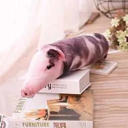 50cm Sleeping Pig Plush Pillow Stuffed Printing Animal Pillow Lumbar Support Bed Chair Cot Decor Cushion