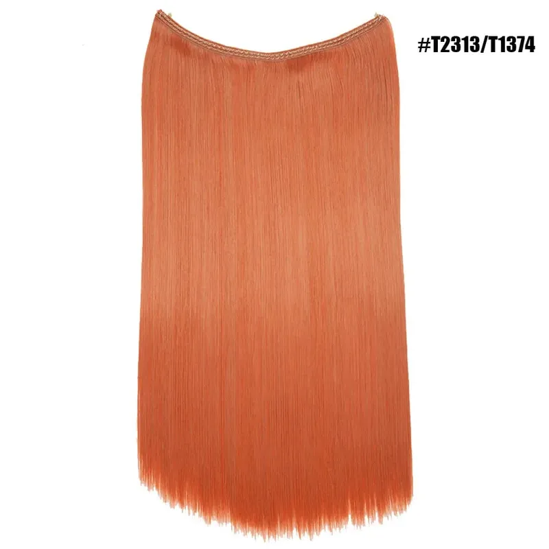 Synthetic Invisible Wire No Clips In Hair Extensions Secret Fish Line Hairpieces Hair Extensions Fake Hair For Women — image 28