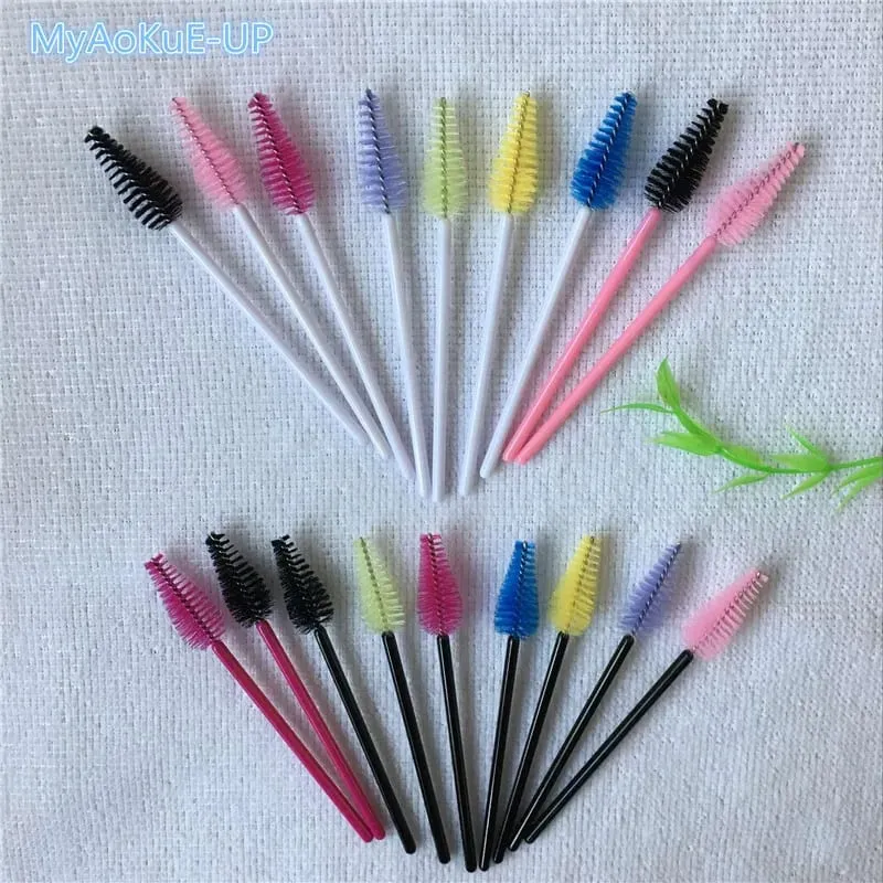 200 ชิ้นขายส่ง Water Drop Shape วัสดุไนลอนผสมสี Lashes แปรงแต่งหน้า Eyelash Extension เครื่องมือแปรงขนตา — image 2
