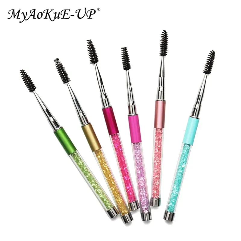 Brosse à cils en strass, brosses à cils réutilisables, applicateur de baguette de Mascara, outil de maquillage d'extension de cils — image 5