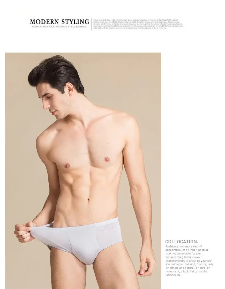 Men Underwear Boxer Shorts 100% Real Silk Knitted Boxers Comfortable Health Breathable Male U Shape Underpants 69112 — image 8