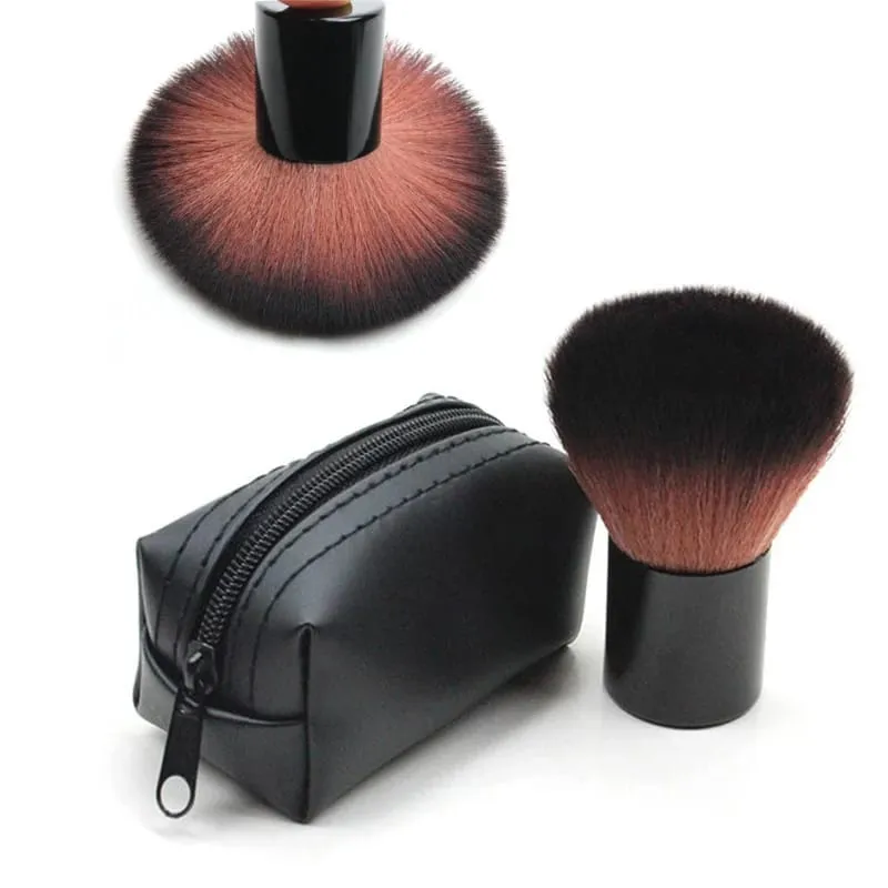 1Set Große Schwarz Make-Up Pinsel Pulver Kosmetik Pinsel Gesicht Erröten Kontur Pinsel Kabuki Nagel Pinsel Make-Up-Tools Mit Tasche sculpting — image 1