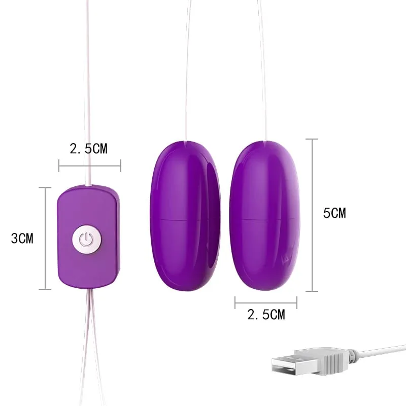 Vibratore multifunzione Clitoride G-Spot Lingua Clitoride 2 Uovo di salto USB Power Bullet Telecomando Vibrante Giocattoli sessuali per le donne — image 6