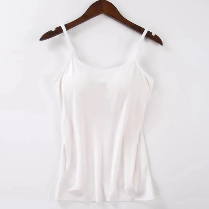 2020 Cho Nữ Xe Tăng Áo Dây Đeo Có Thể Điều Chỉnh Tích Hợp Cốc Đệm Không Dây Yếm Camis Áo Vest Nữ Nhà Cơ Bản Bể — image 17