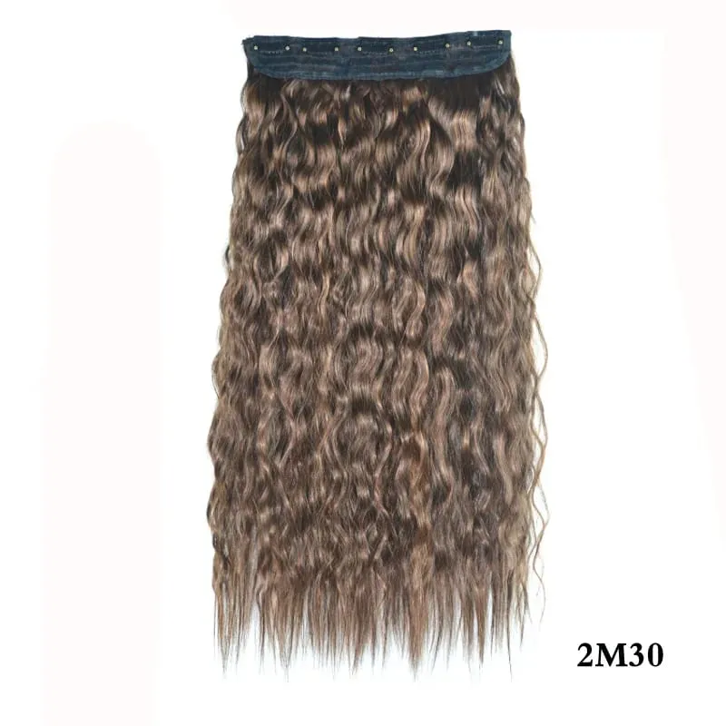 Jeedou Synthetic Clip-in One Piece Hair Extension Vibrant Gradient Kinky Curly Stylish Hairpieces for Nightclub Party Cosplay