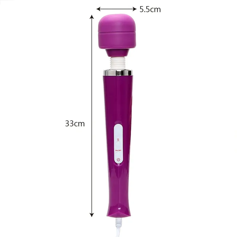 33cm gros vibrateurs ue US Plug baguette magique pour les femmes stimulateur de Clitoris de mamelon Plug Anal Vaginal gode masturbateur féminin jouet sexuel — image 6