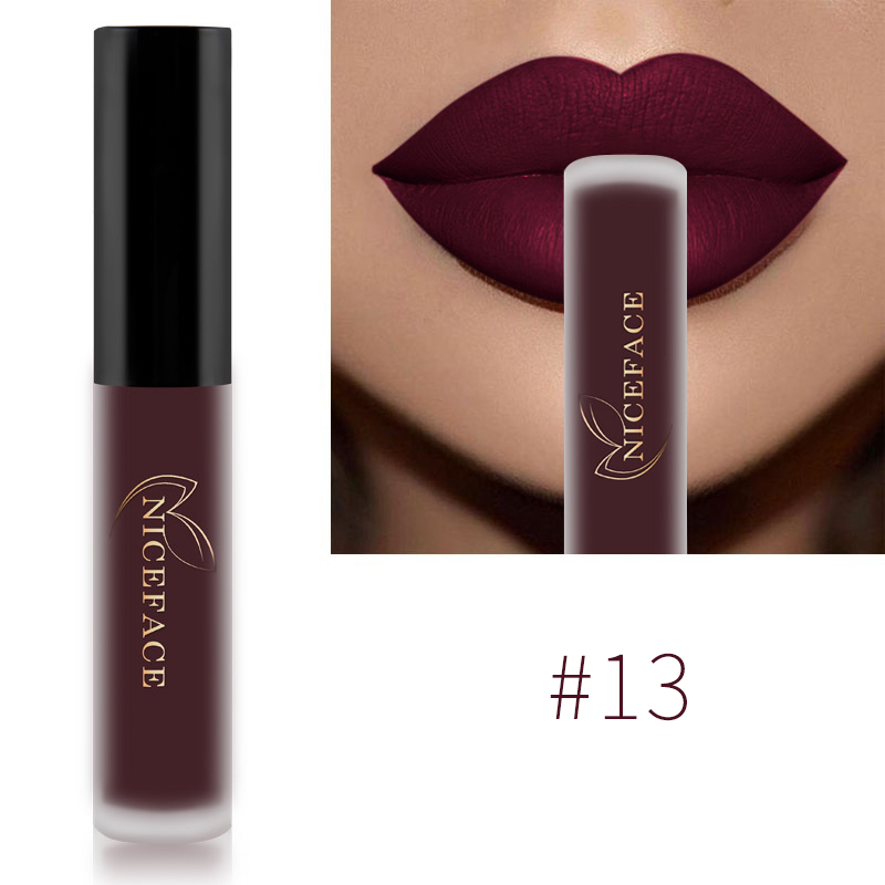 Nude Liquid ลิปสติก Waterproof Velvet Matte Lip Gloss Long Lasting Non-stick Cup Lip Tint แต่งหน้า Pigment เครื่องสำอาง — image 20