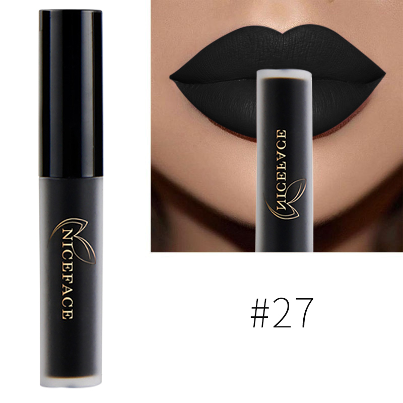 Nude Liquid ลิปสติก Waterproof Velvet Matte Lip Gloss Long Lasting Non-stick Cup Lip Tint แต่งหน้า Pigment เครื่องสำอาง — image 25