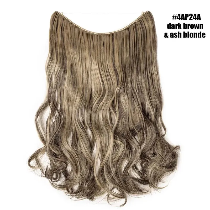 Synthetic Invisible Wire No Clips In Hair Extensions Secret Fish Line Hairpieces Hair Extensions Fake Hair For Women — image 21