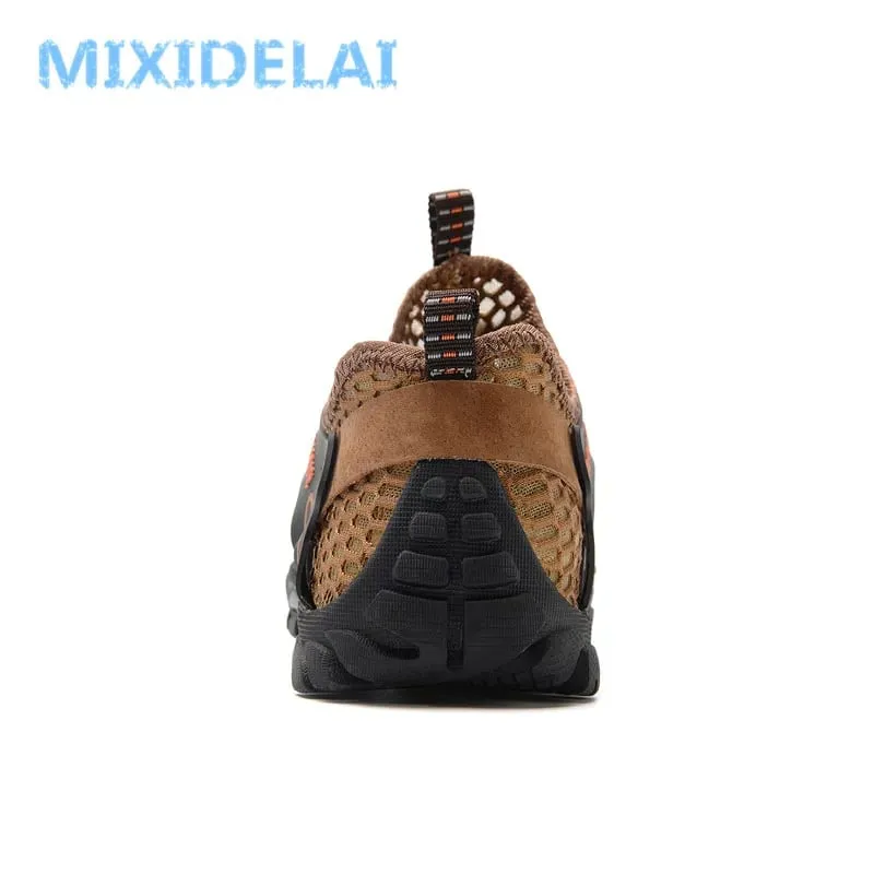 2024 Summer Spring Big Size Men Shoes Casual Mesh Artificial Leather Patchwork Breathable Outdoor Male Sneakers Walking Footwear — image 5