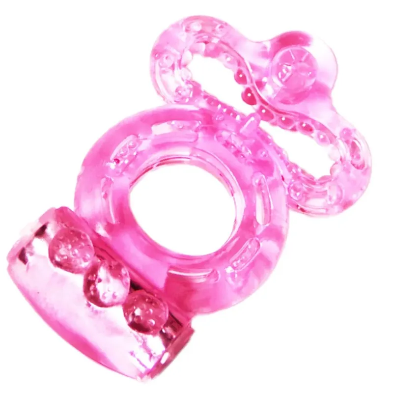 Dauerhafter Ring-Klitoris-Vibrator, dreifache Kugelschleife, Massagegerät, Masturbation, vibrierendes Spannen, Verzögerung der Ejakulation, Sexspielzeug für Männer — image 2