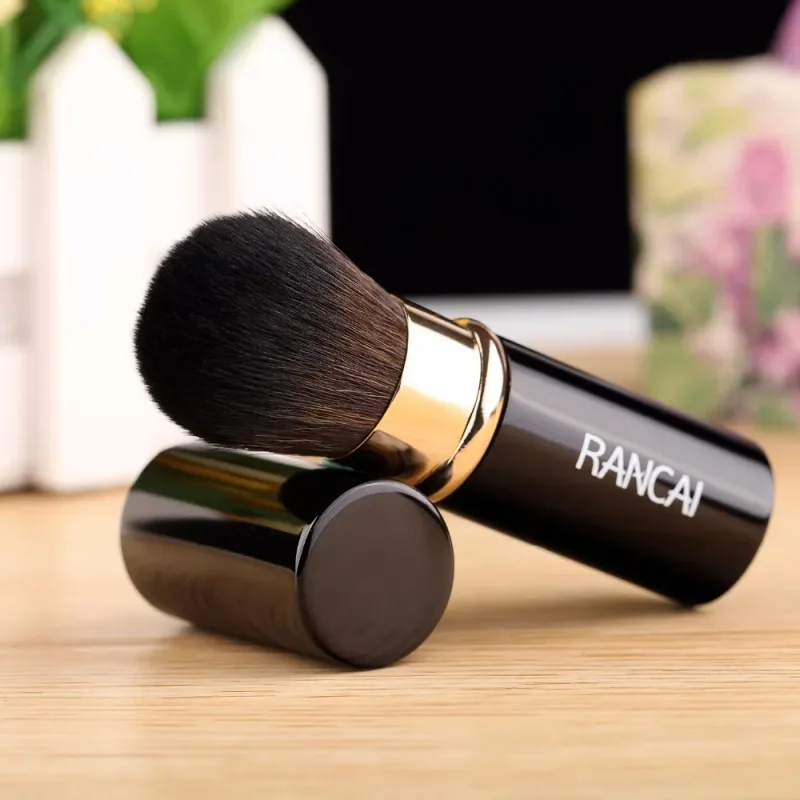 1 pçs pincéis de maquiagem retrátil pó fundação mistura blush rosto kabuki escova maquiagem compõem ferramentas cosméticas — image 2