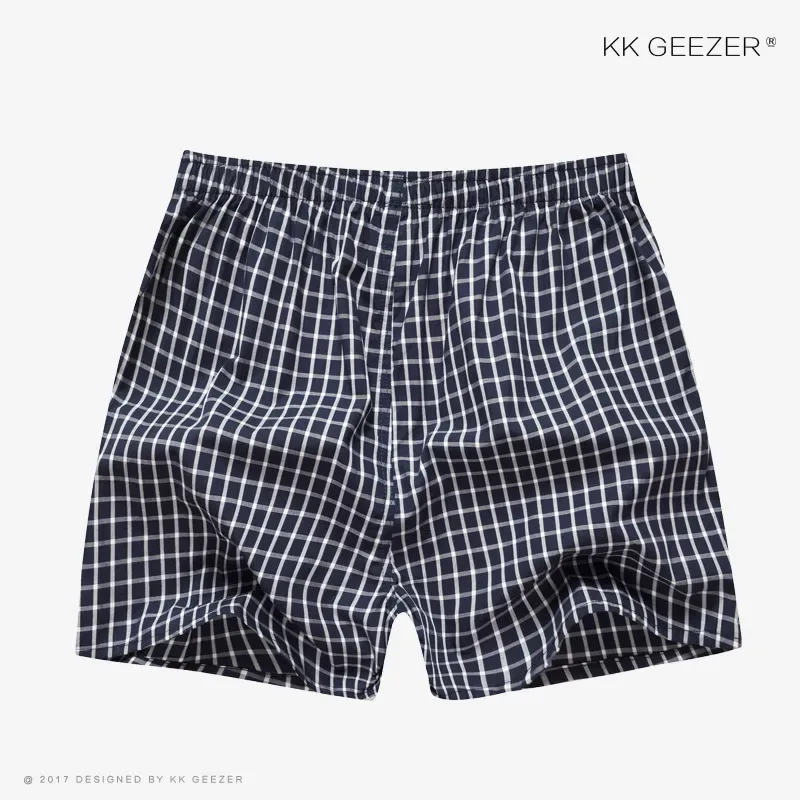 Herrunderkläder Boxerpläterade kalsonger 100 % bomull Shorts Herr Randiga trosor Lösa hög kvalitet Oversize Andas Dropshipping — image 17