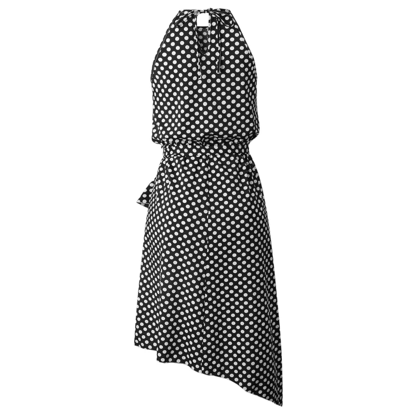Abito estivo da donna personalizzabile Boho Abito da sera lungo da sera Abiti da spiaggia con stampa a pois Vestito estivo Abiti eleganti da donna Abiti sexy — image 4