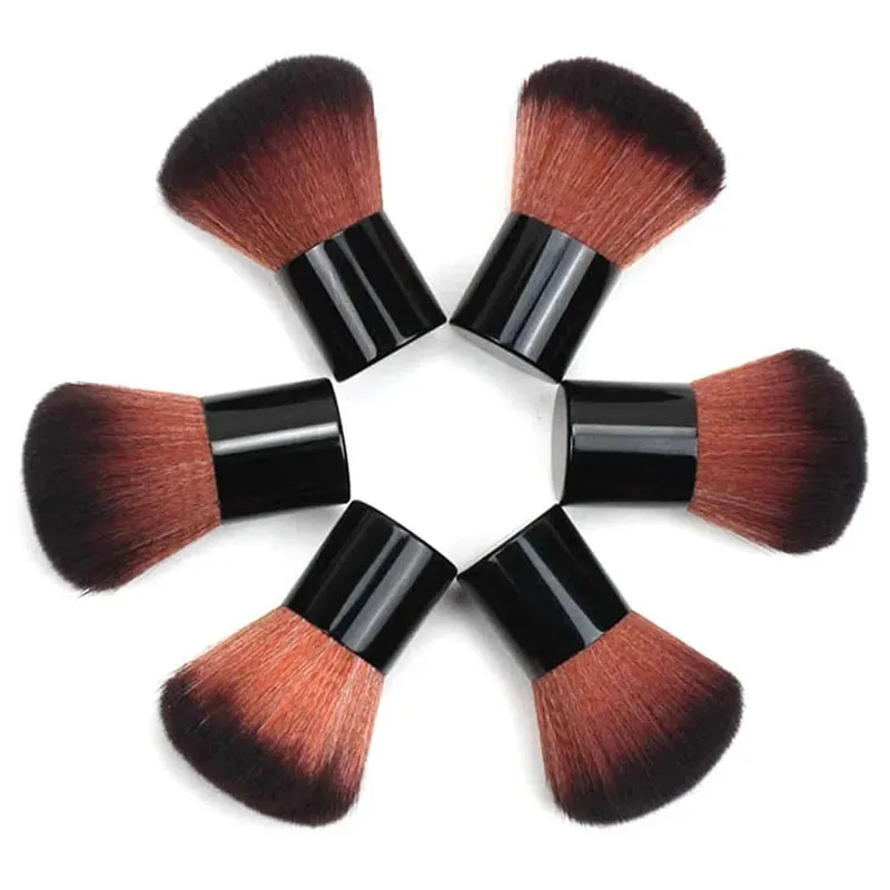 1Set Große Schwarz Make-Up Pinsel Pulver Kosmetik Pinsel Gesicht Erröten Kontur Pinsel Kabuki Nagel Pinsel Make-Up-Tools Mit Tasche sculpting — image 2