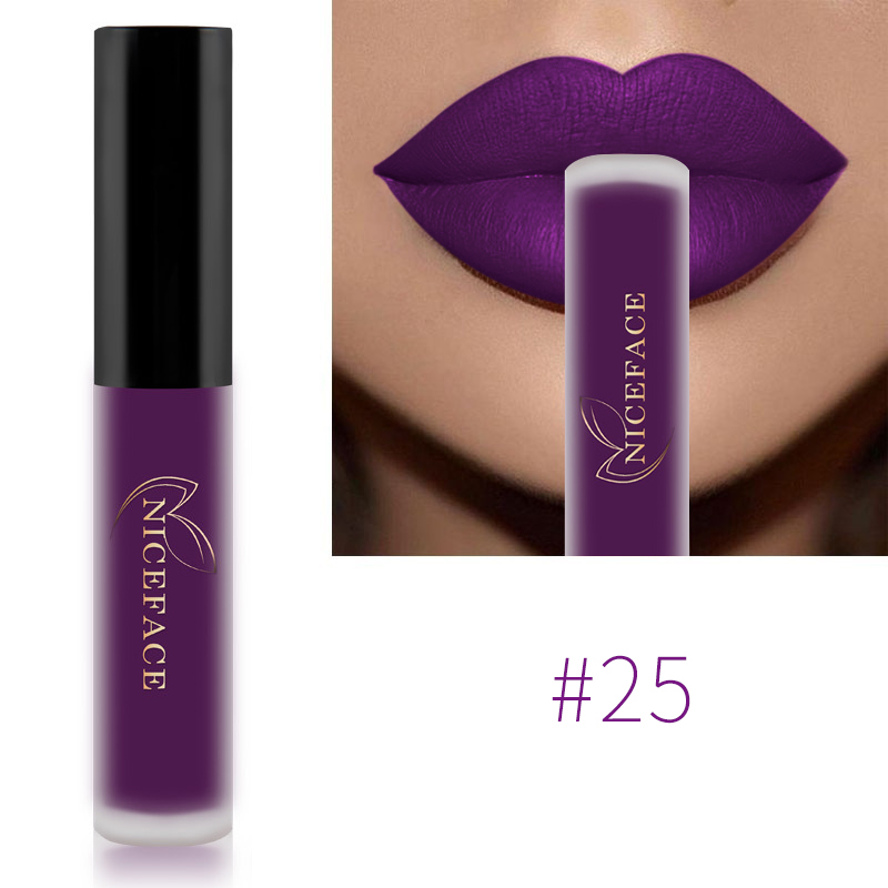 Nude Liquid ลิปสติก Waterproof Velvet Matte Lip Gloss Long Lasting Non-stick Cup Lip Tint แต่งหน้า Pigment เครื่องสำอาง — image 18