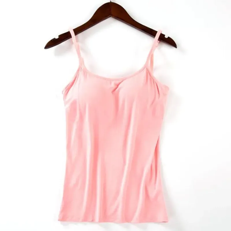 2020 Cho Nữ Xe Tăng Áo Dây Đeo Có Thể Điều Chỉnh Tích Hợp Cốc Đệm Không Dây Yếm Camis Áo Vest Nữ Nhà Cơ Bản Bể — image 14