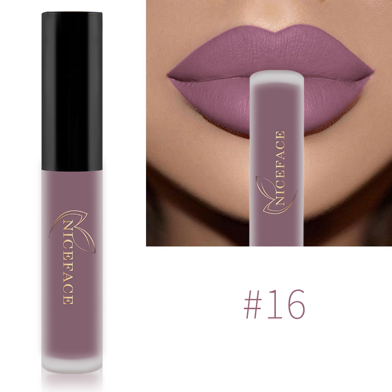 Nude Liquid ลิปสติก Waterproof Velvet Matte Lip Gloss Long Lasting Non-stick Cup Lip Tint แต่งหน้า Pigment เครื่องสำอาง