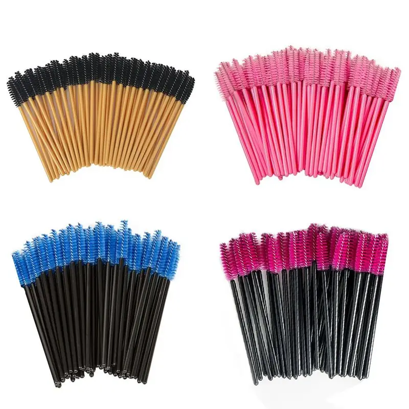 50Pcs Wimpern Pinsel Make-Up Pinsel Einweg Mascara Wands Applikator Multi Eye Lashes Cosmetic Pinsel Make-Up-Tools — image 1