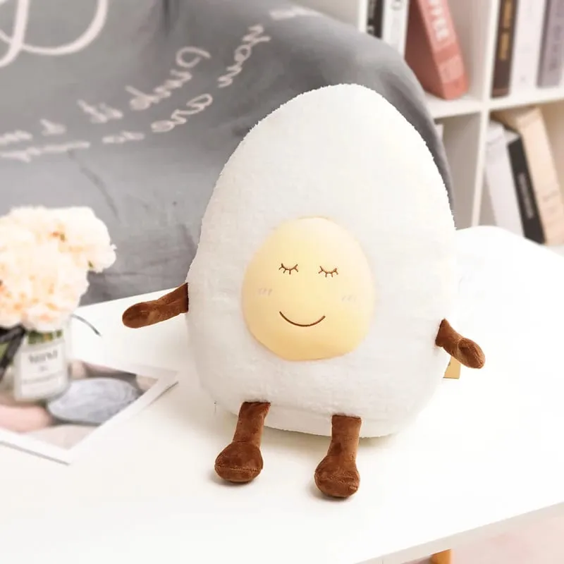 Bantal Mewah Awan Comel Sumbat Roti Keluarga Kreatif Lembut Telur Rebus Chestnut Hermit Crab Mainan Bantal Kereta Hiasan Rumah Mainan Kanak-kanak — image 14