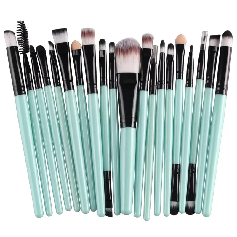 Set di pennelli per trucco da 20 pezzi Set di pennelli per trucco in polvere cosmetica Ombretto Eyeliner Fondotinta Miscela per fard Pennelli per trucco per donna di bellezza Maquiagem — image 28