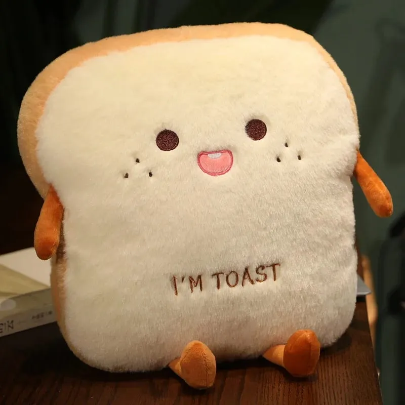ตุ๊กตาขนมปังหมอนน่ารักจำลองอาหาร Toast ตุ๊กตานุ่มมืออุ่นหมอนเบาะตกแต่งบ้านของเล่นเด็กวันเกิด... — image 12