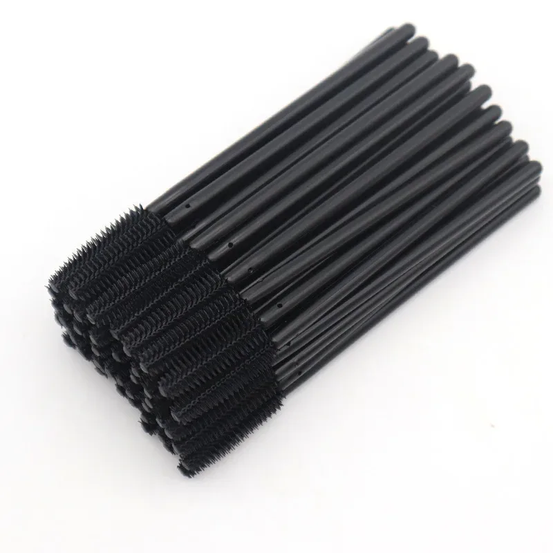 50pcs 일회용 실리콘 속눈썹 브러쉬 스풀 마스카라 완드 빗 스틱 브로우 브러쉬 속눈썹 연장 메이크업 화장품 도구 — image 5