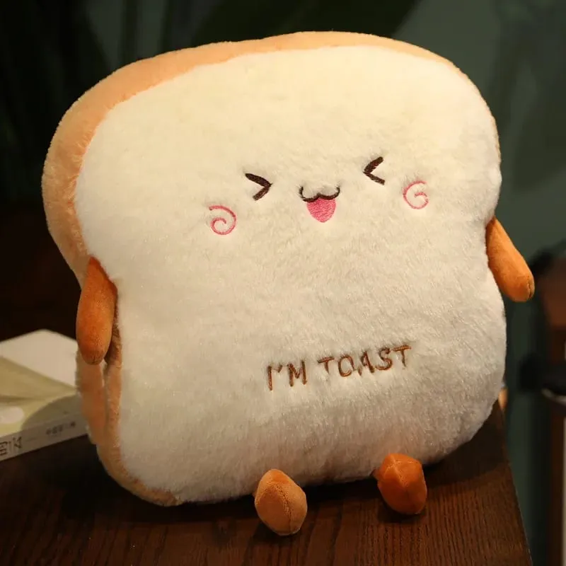 ตุ๊กตาขนมปังหมอนน่ารักจำลองอาหาร Toast ตุ๊กตานุ่มมืออุ่นหมอนเบาะตกแต่งบ้านของเล่นเด็กวันเกิด... — image 6
