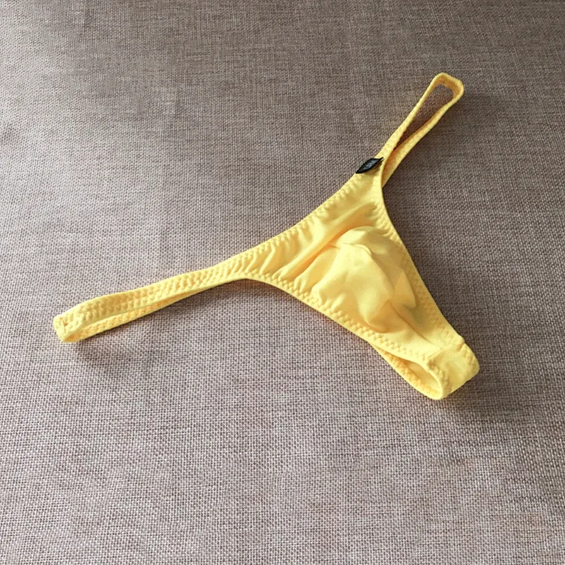เซ็กซี่ U-นูนกระเป๋า Men's Thongs ยืดหยุ่นกระชับกางเกง G-String ต่ำเอวกางเกง T-Back ขนาดเล็กกางเกงชาย Underwears