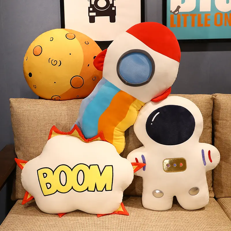 Kreativní vycpaný polštář Vesmírný astronaut Plyšové hračky Legrační simulace Mars Aviation Polštář pro děti Chlapci dárek k narozeninám — image 1