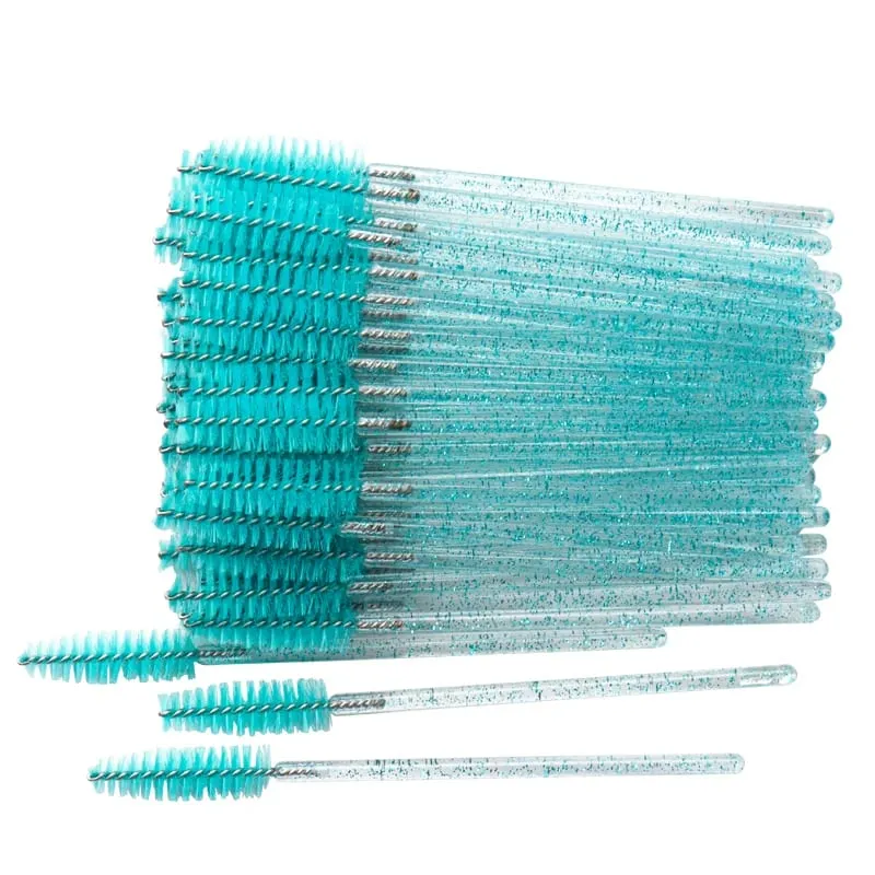 50 stk disponibel krystal øjenvippe børste Mascara tryllestave applikator diamant øjenvippe børster øjenvippeforlængelse kvinder makeup værktøj — image 2