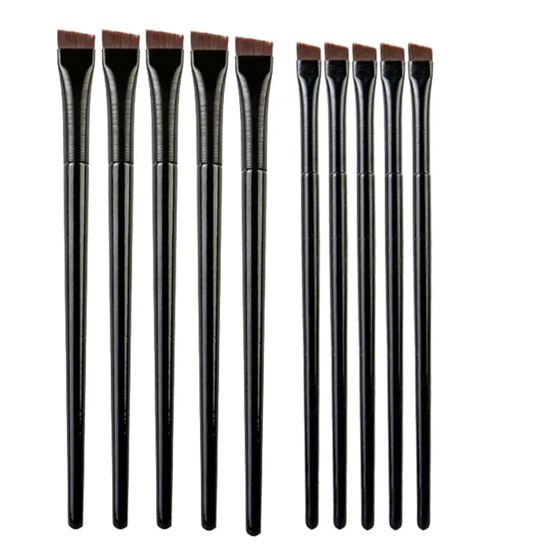 5/10 pezzi pennelli per trucco contorno sopracciglia pennello per eyeliner per sopracciglia professionale set di pennelli per occhi super sottile angolato set strumenti per il trucco — image 8