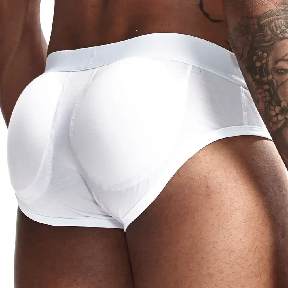 Sexy Butt Lifting Underwear Men Padded Boxer Enhancing Hips Push Up Cup Underpants Bulge Pouch Boxers Shorts Breathable — image 1