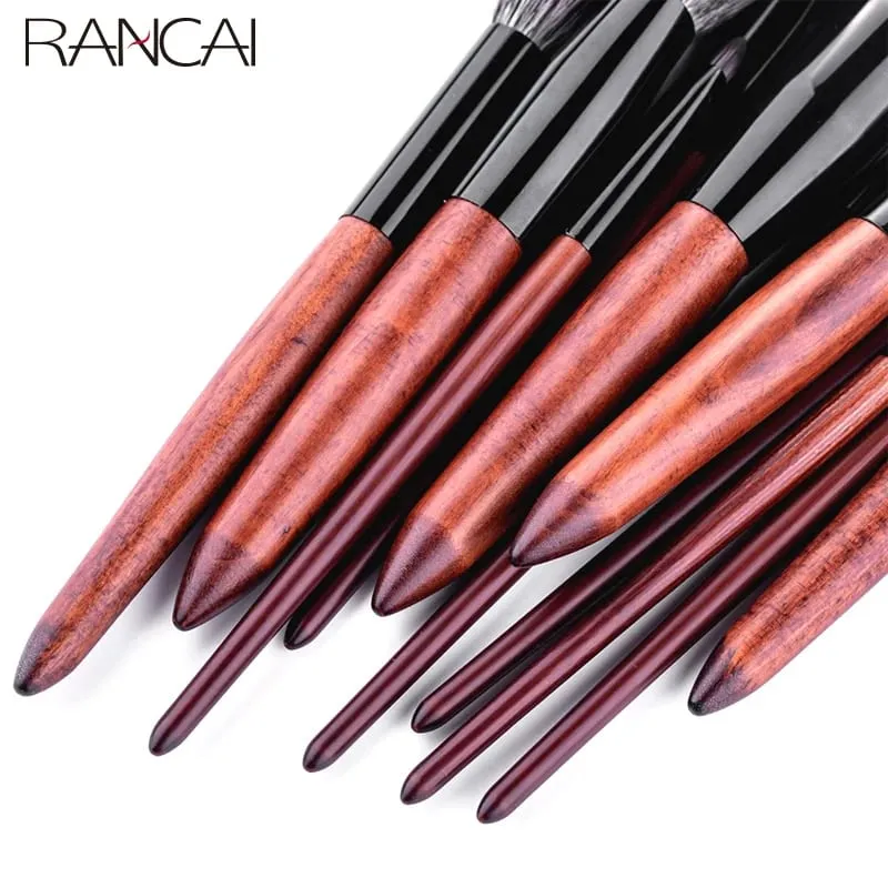 12 pennelli per trucco di alta qualità Set fondotinta in polvere, fard, ombretto, spugna, pennelli in morbida fibra di lana, strumenti cosmetici per capelli — image 4