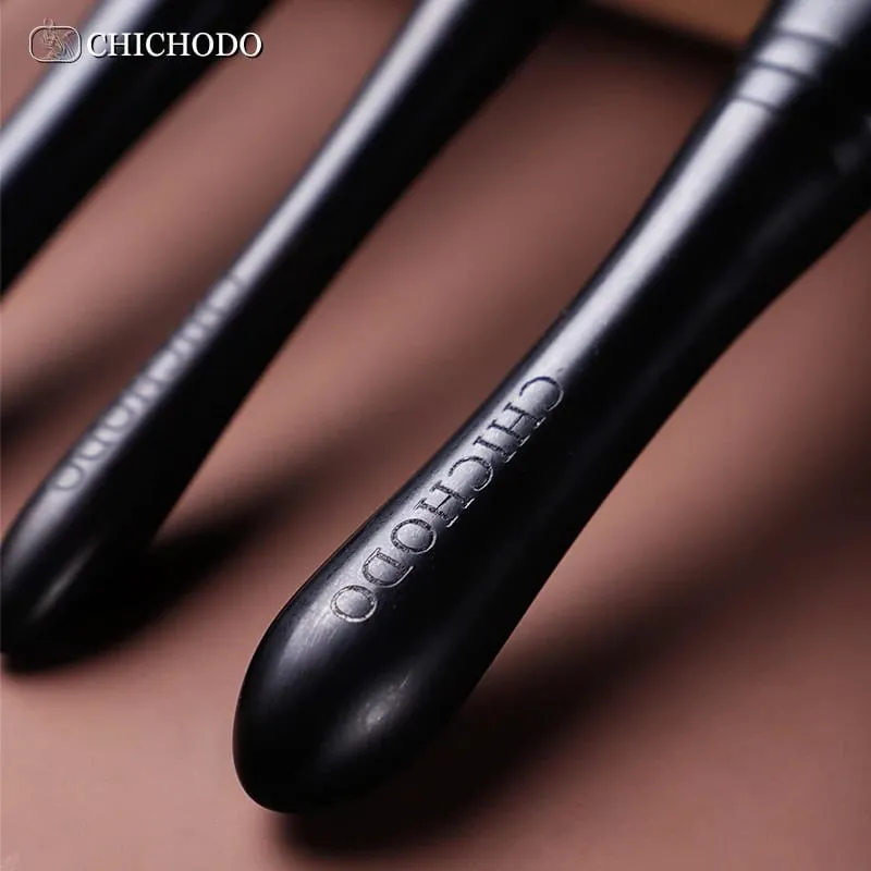 Makeup Brush-Marangyang Propesyonal na Black 11 Ebony Brushes Set-High Level Fox&Goat&Pony&Synthetic Hair Cosmetic Tools — image 3