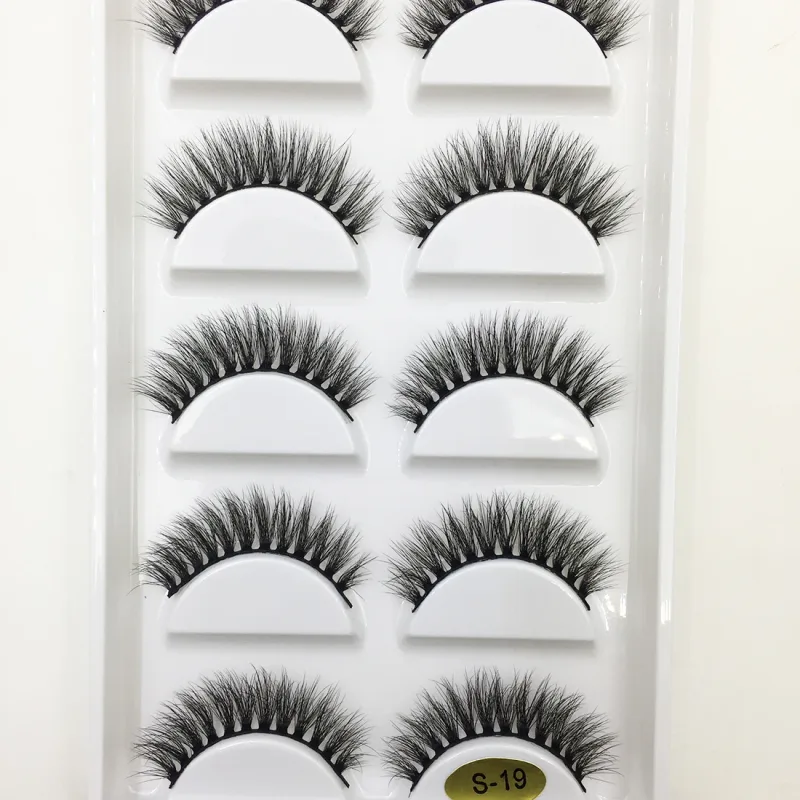 5 쌍 3D 밍크 가짜 속눈썹 부드러운 속눈썹 고양이 눈 속눈썹 메이크업 Faux Cils Cilios Maquiagem H13 MINI CAT E01
