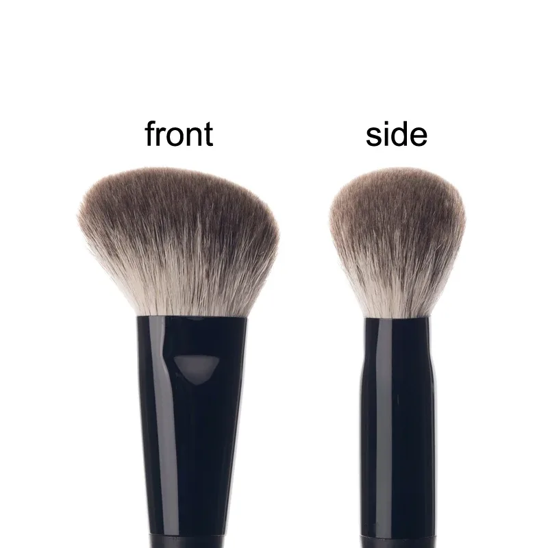 F03 Profesionální ručně vyráběné štětce na make-up Soft Fox Hair Úhlový štětec na kontury Ebenová rukojeť Kosmetické pomůcky štětec na make-up — image 2