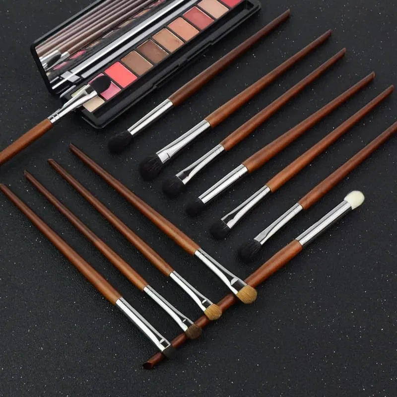 Pinceaux de maquillage pour les yeux, fard à paupières, surligneur, pli, détail des sourcils, brosse pour les yeux fumés, poils de chèvre, 1 pièce — image 4
