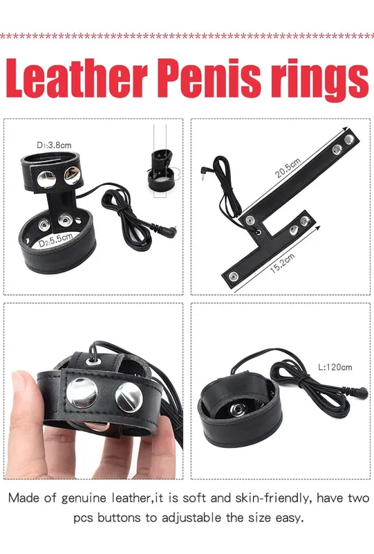 Anneau de pénis à choc électrique, électrostimulation du pénis, anneaux de Massage, jouets à thème médical pour hommes, accessoires de produits sexuels pour adultes — image 3