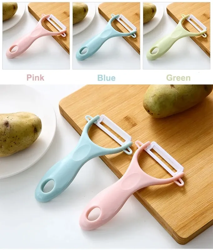 Pelapatate per frutta in ceramica, posate creative, raschietto per mele, pialla per verdure, taglierina per sbucciare, utensili da cucina, coltello, pelapatate — image 9